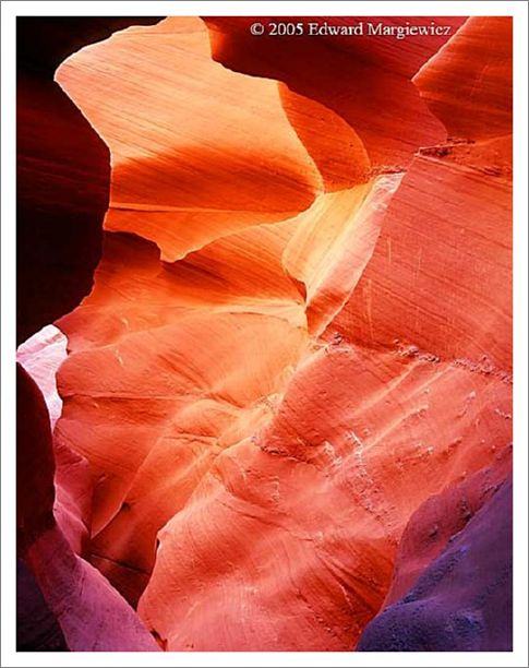 450378---A view down canyon in the Lower Antelope Canyon